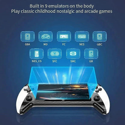 X9 portable game console, 5.5-inch HD screen, multiple languages, retro GBA Arcade video,10 simulators with 20000+ Games