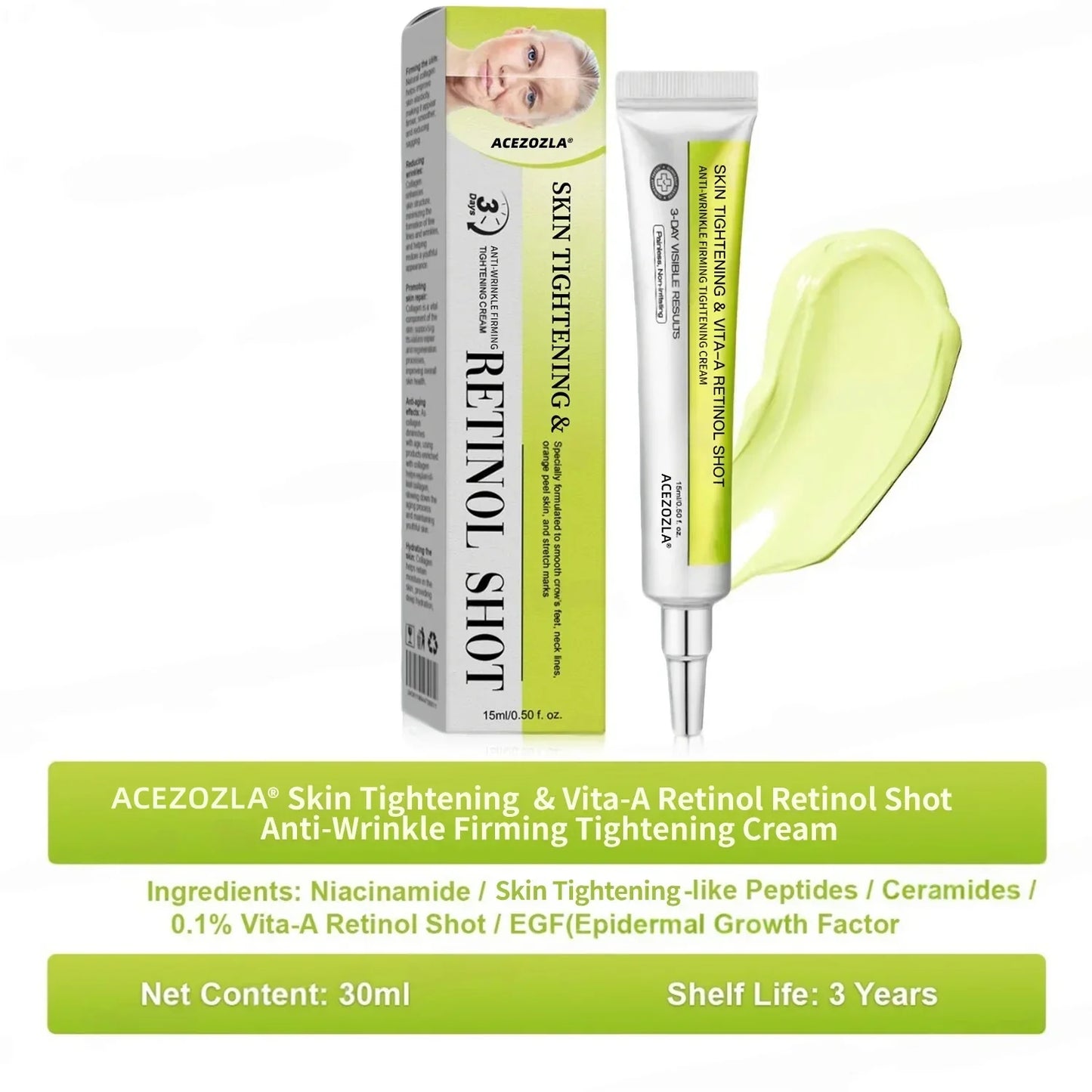 ✨Final 5 Hours: 70%OFF🔥Acezozla™ Botulinum & Vita-A Retinol Shot Wrinkle-Lift Tightening cream✨