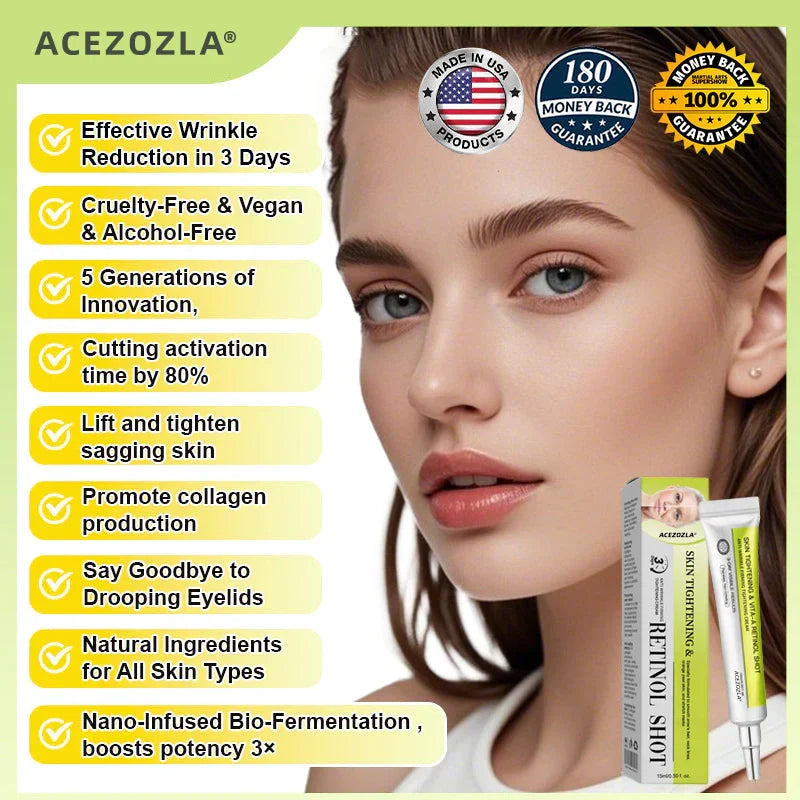 ✨Final 5 Hours: 70%OFF🔥Acezozla™ Botulinum & Vita-A Retinol Shot Wrinkle-Lift Tightening cream✨